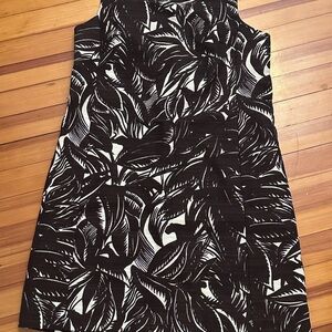 Tory Burch Brown Dress with Leaf Print